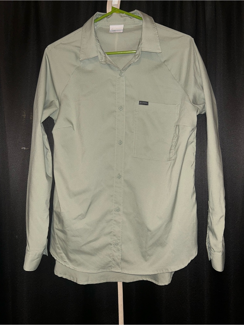 Columbia Sage Green Outdoor Button-Up Shirt